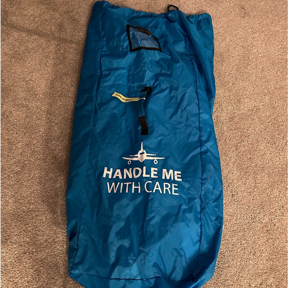 Stroller gate check bag for airplane trips